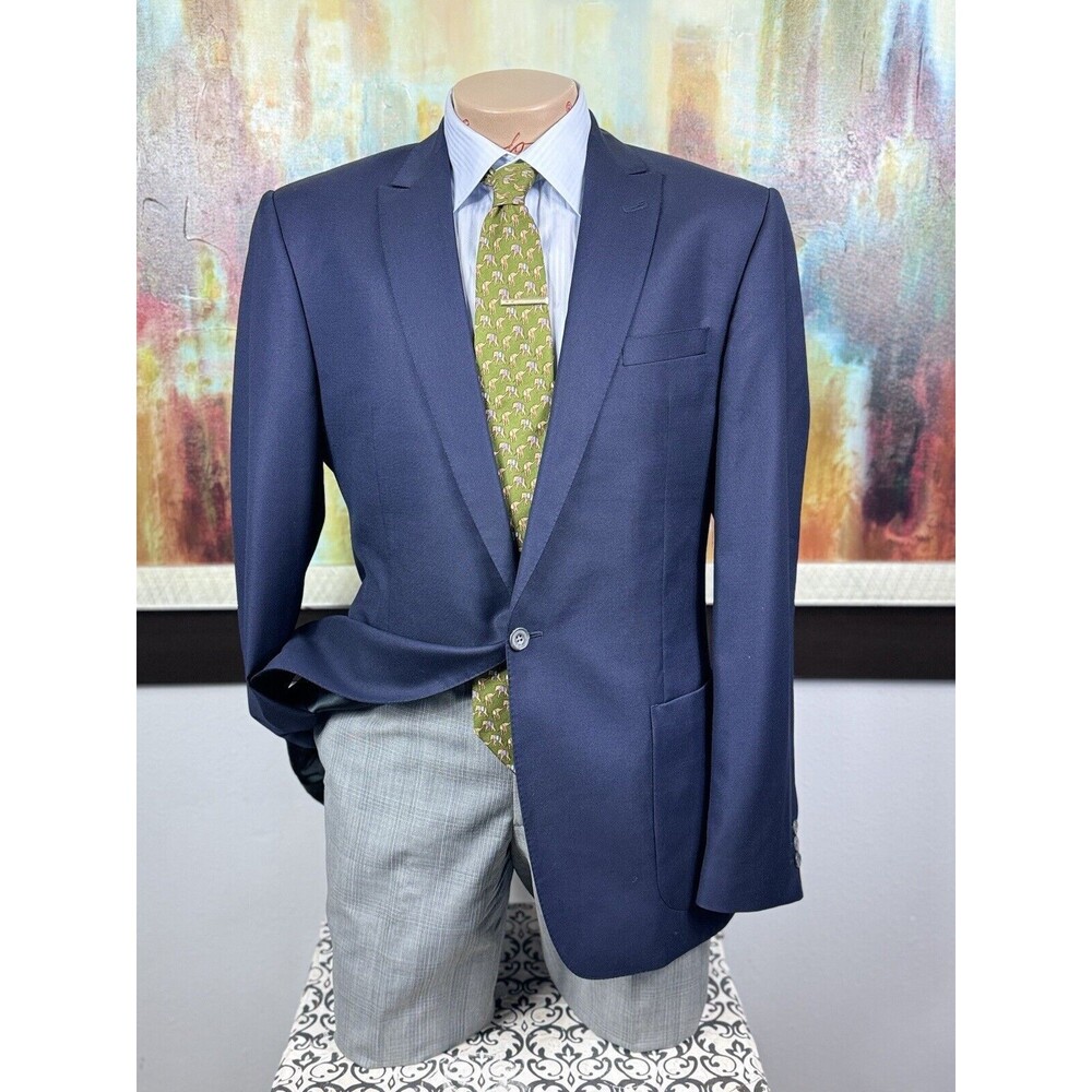 Mr. Start Mens NWOT Shoreditch Navy Blazer 40L  Custom MSRP $2230 - Picture 2 of 15